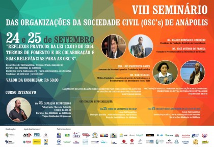 Cartaz - VIII Seminário das OSC's de Anápolis