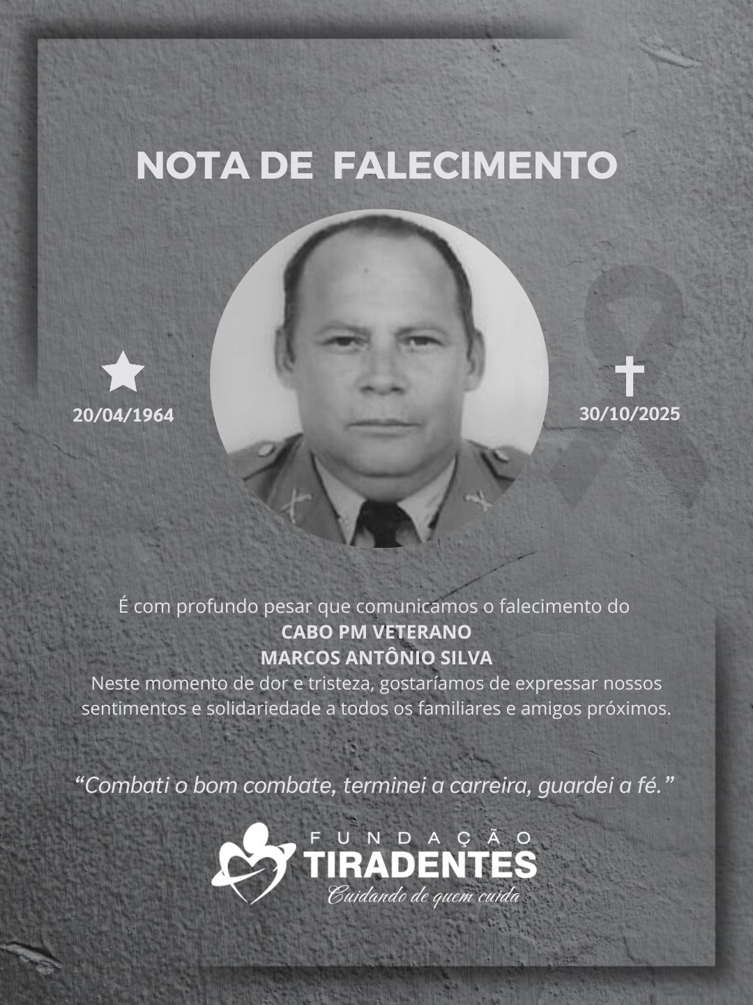 Cabo PM Veterano Marcos Antônio Silva